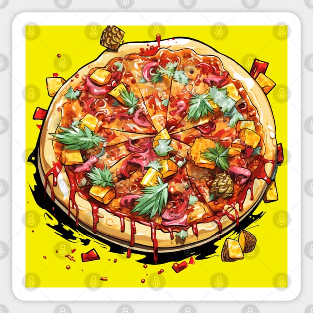 Fat Pizza Sticker by apsi